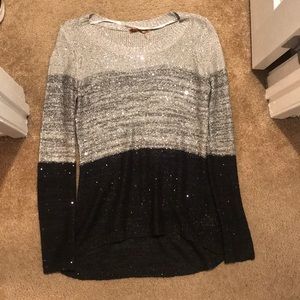 Tri-color sequin sweater